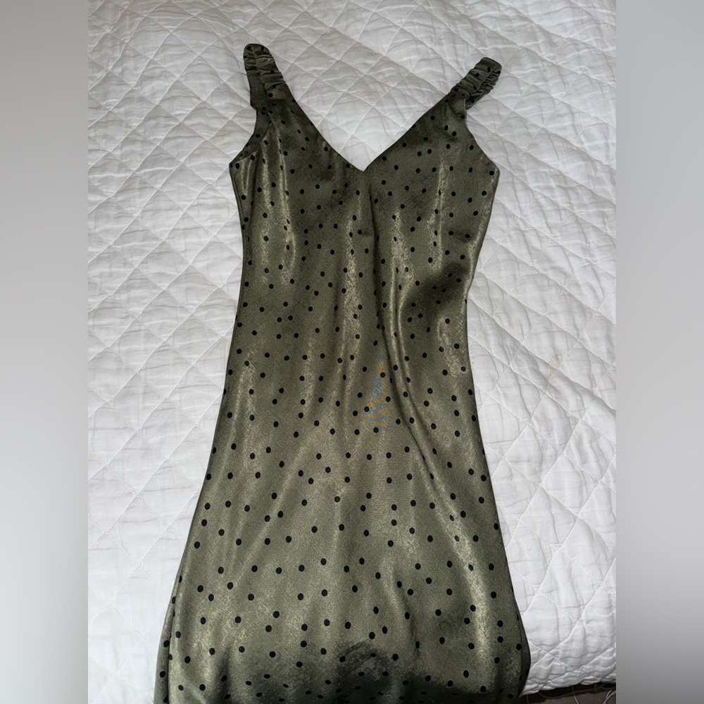Green dress from Zara